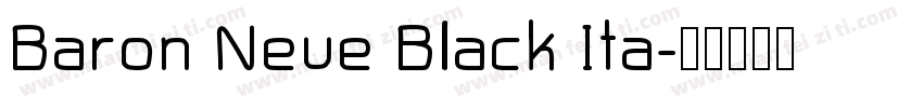 Baron Neue Black Ita字体转换